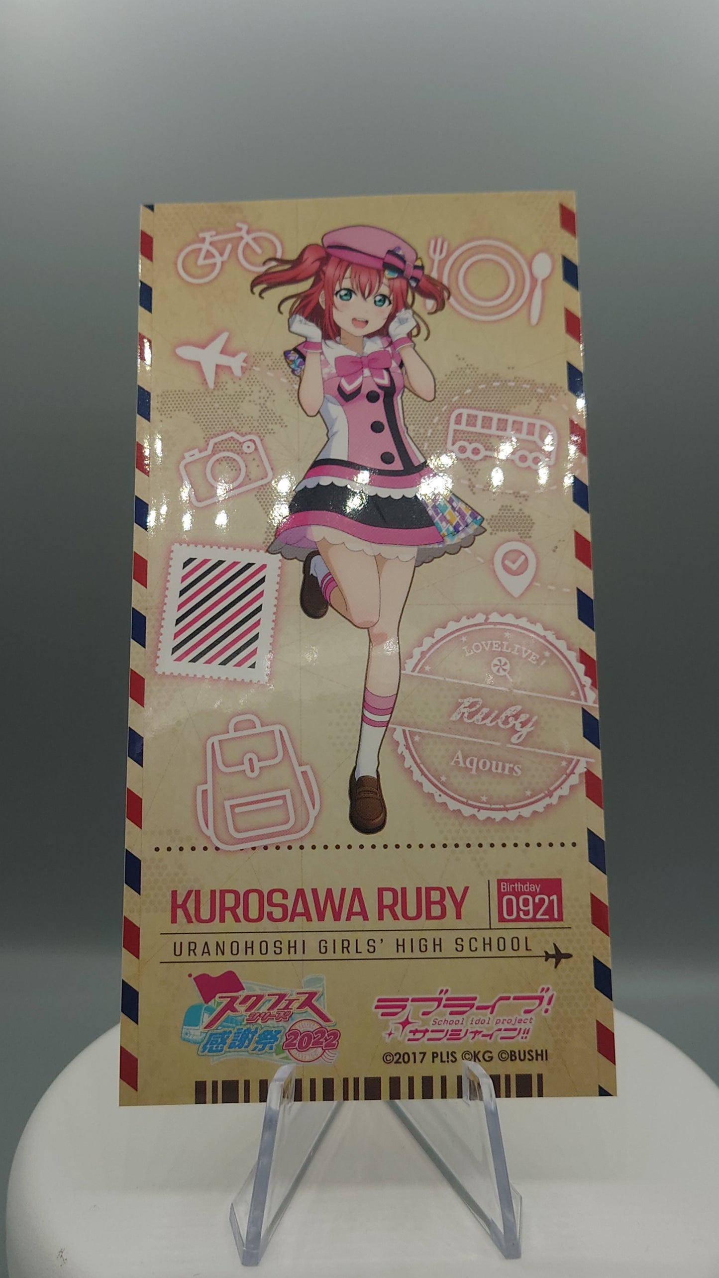 LoveLive SIF Thanksgiving 2022 Trading Ticket Style Sticker: Aqours