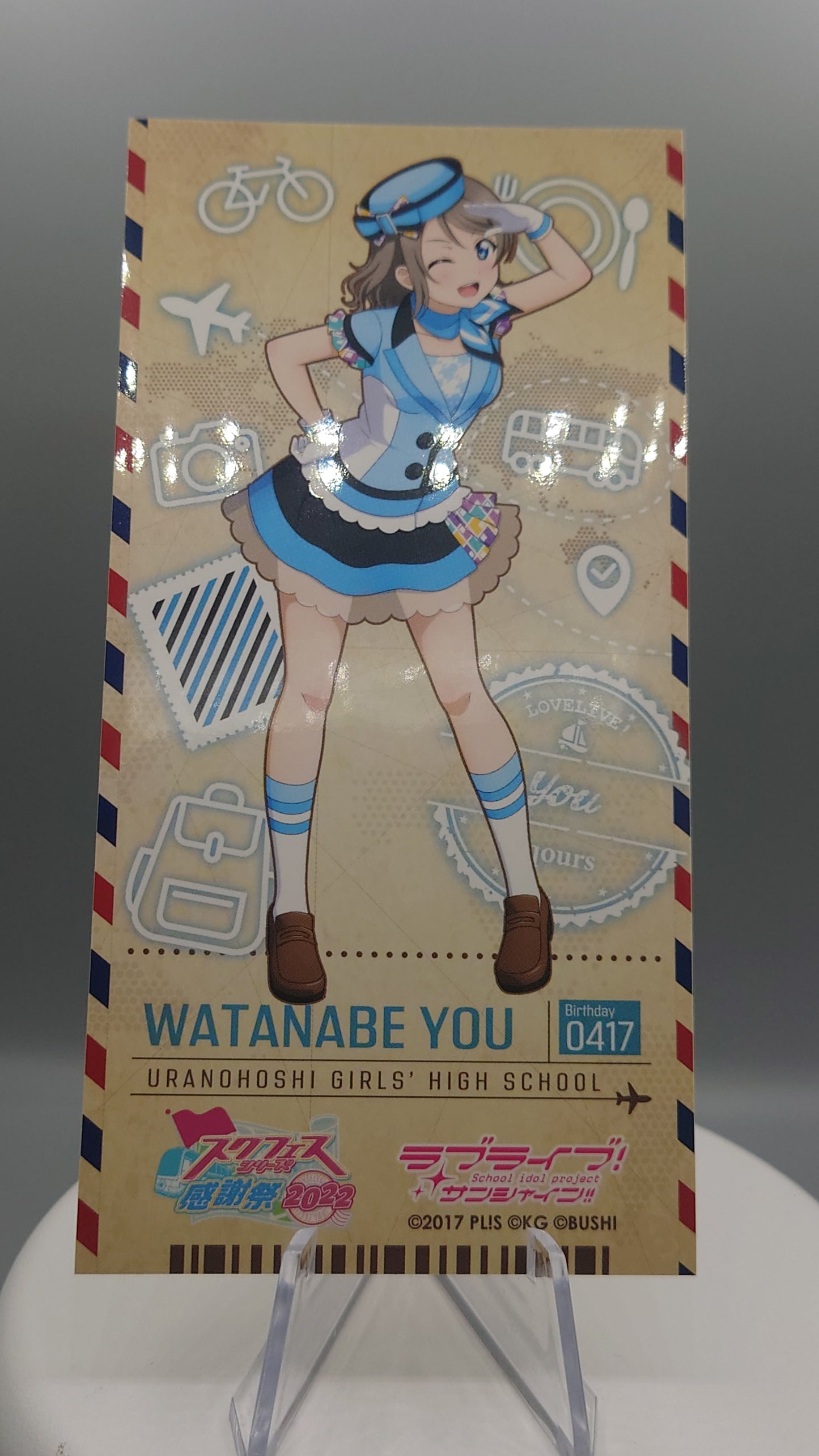LoveLive SIF Thanksgiving 2022 Trading Ticket Style Sticker: Aqours