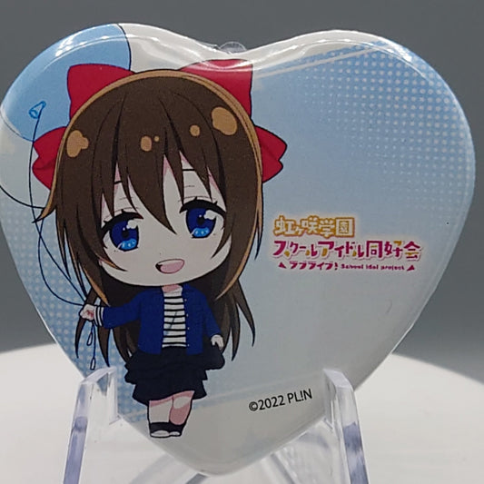 Nijigasaki High School Idol Club Heart-shaped Chibi Can Badges