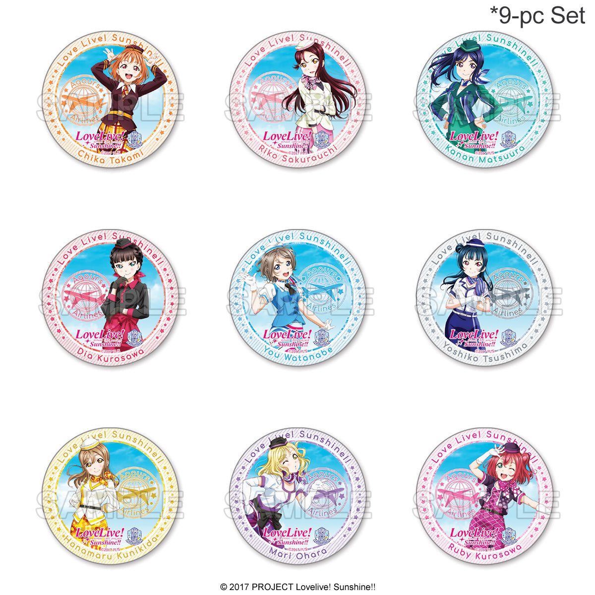 US Anime Cons LoveLive! Sunshine Tin Buttons