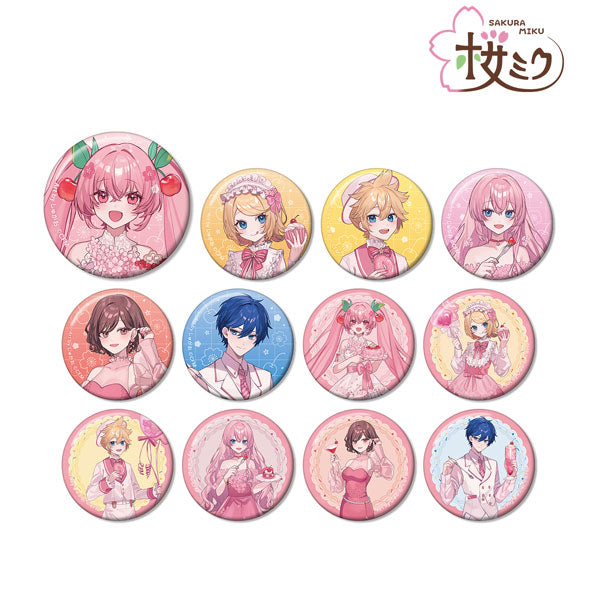 Sakura Miku New Illustration Sakura Party ver. Art by Shugao Can Badges