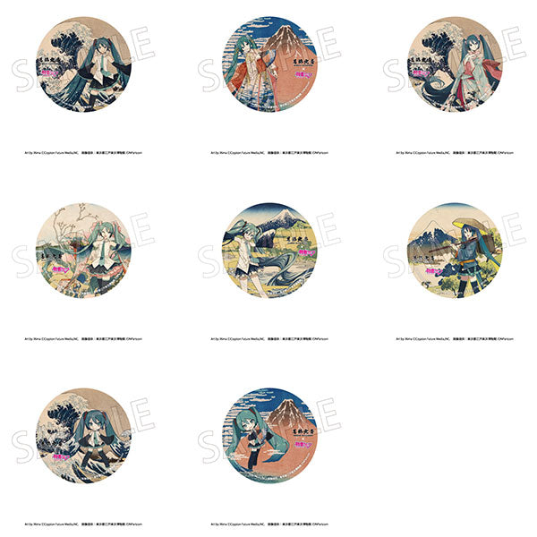 Katsushika Hokusai x Hatsune Miku Can Badges