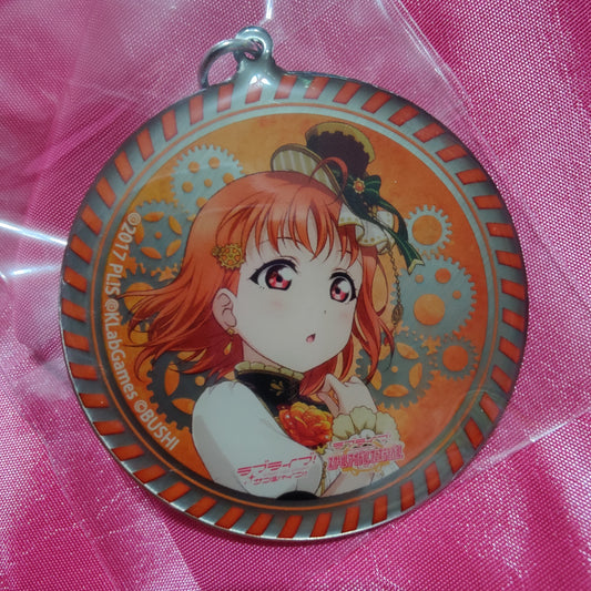 Aqours Steampunk Circle Metal Lobster Clasp Keychains