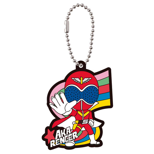 Super Sentai Series Legend Red Rangers Capsule Rubber Mascot vol.2