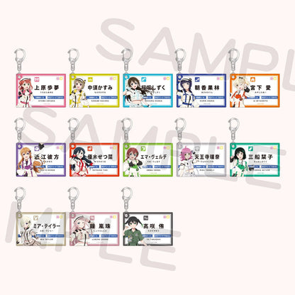 Nijigasaki 8L TOKIMEKI Express Station Name Style Acrylic Keychain