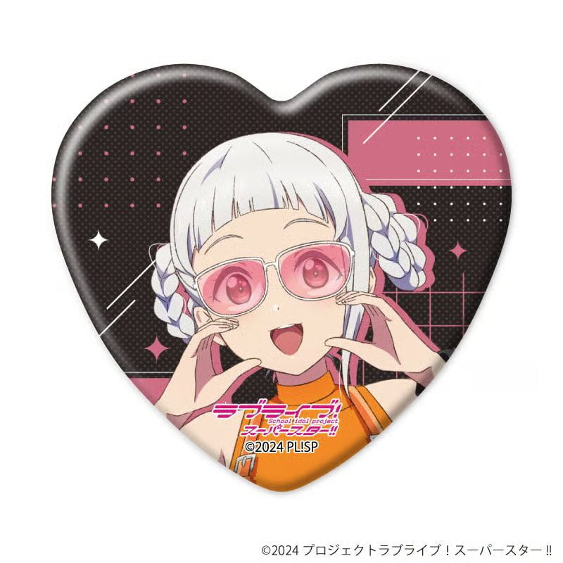 Liella! Rock Style Heart Can Badges