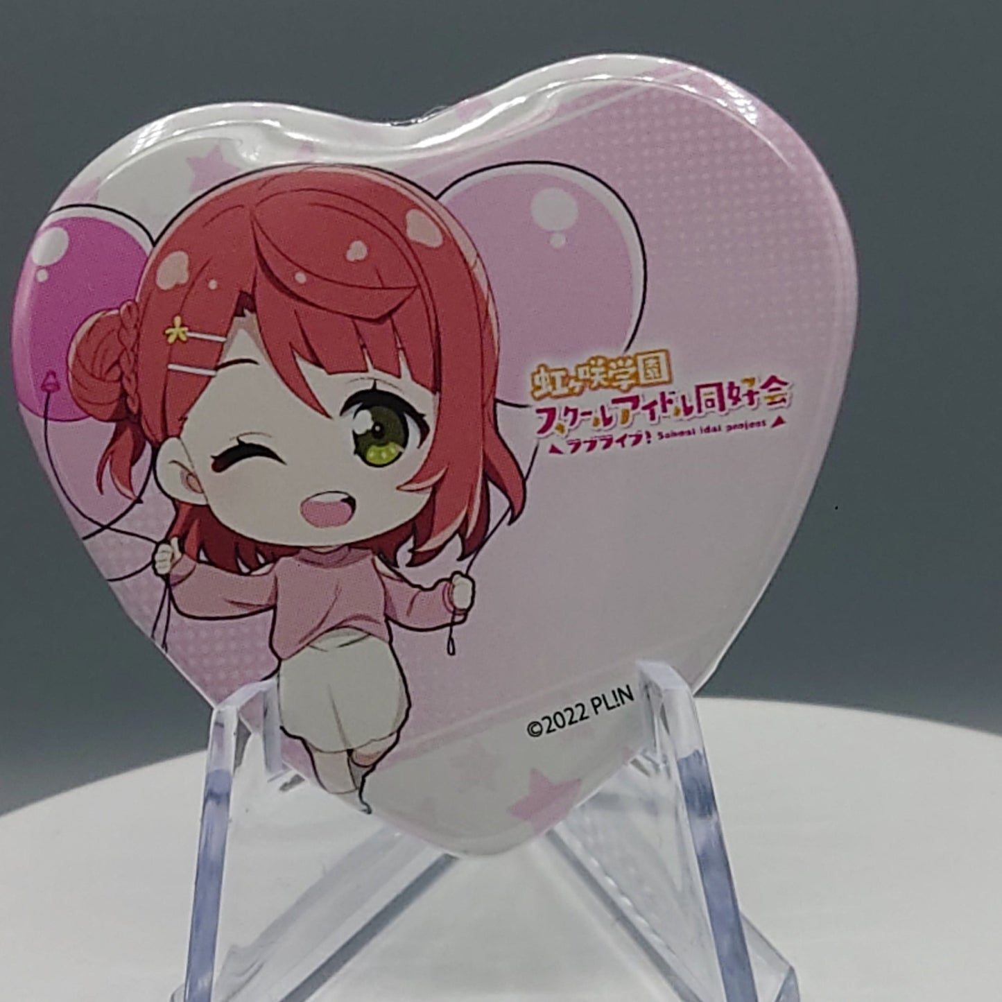 Nijigasaki High School Idol Club Heart-shaped Chibi Can Badges