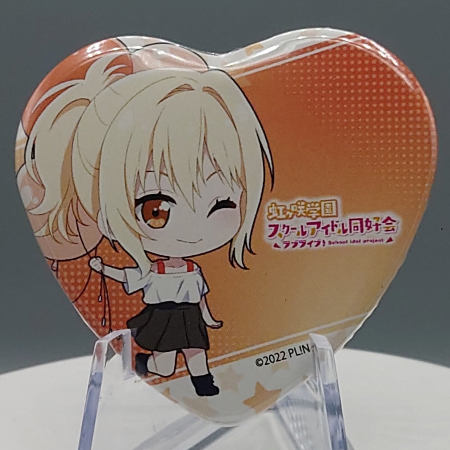 Nijigasaki High School Idol Club Heart-shaped Chibi Can Badges