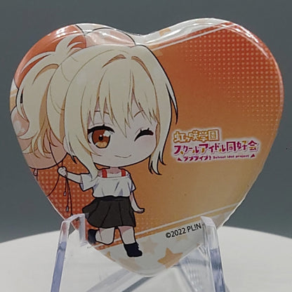 Nijigasaki High School Idol Club Heart-shaped Chibi Can Badges