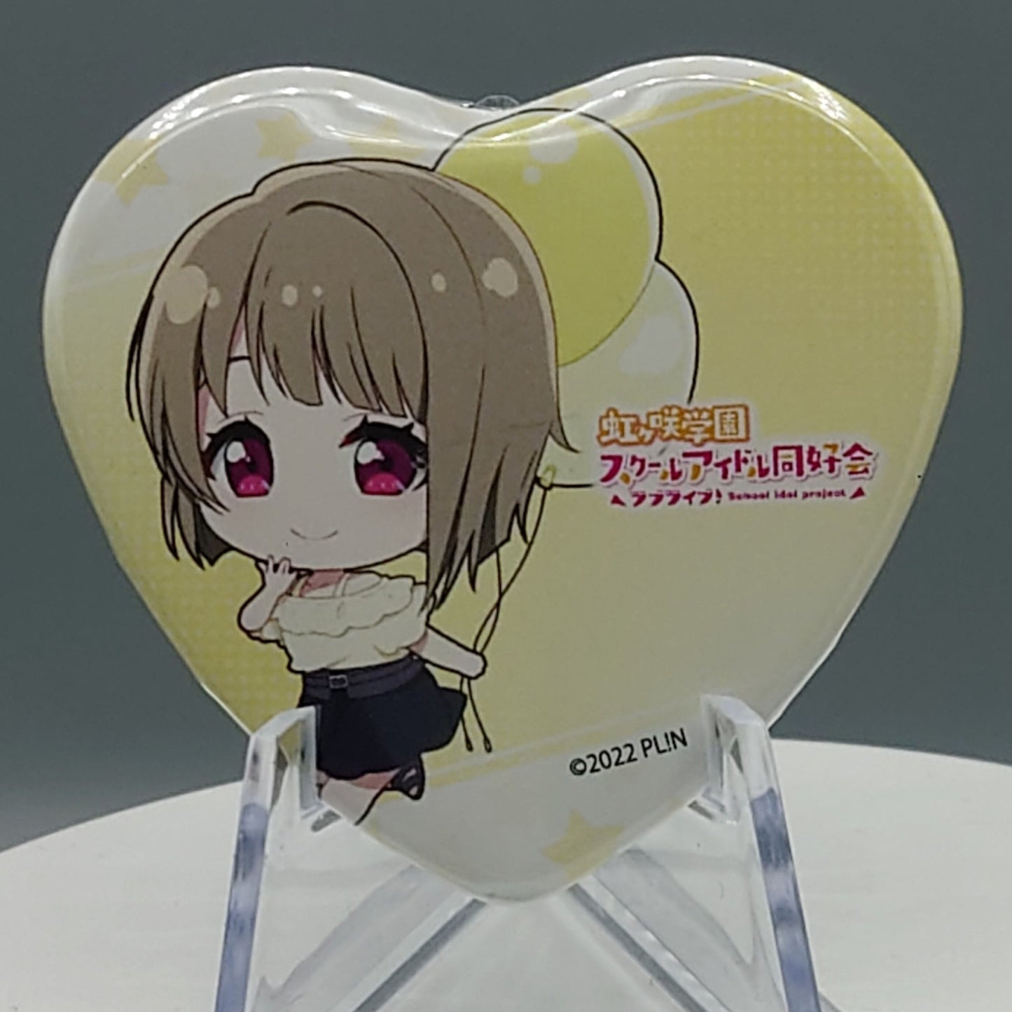 Nijigasaki High School Idol Club Heart-shaped Chibi Can Badges