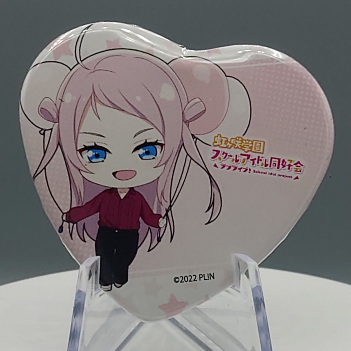 Nijigasaki High School Idol Club Heart-shaped Chibi Can Badges