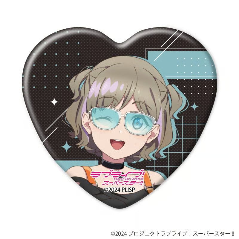 Liella! Rock Style Heart Can Badges