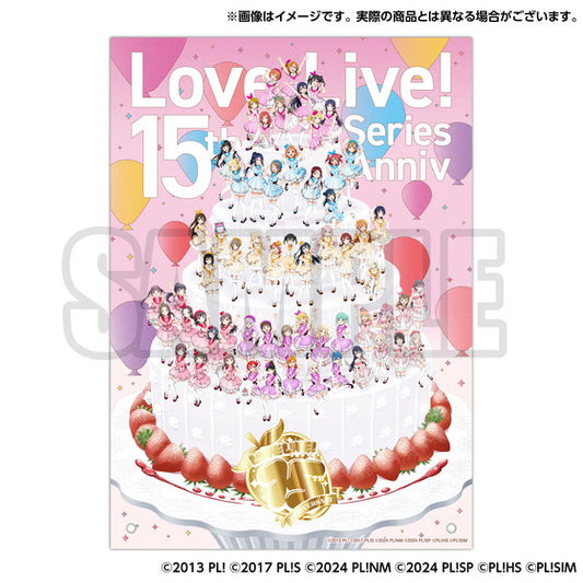 NO CODE Love Live 15th Anniversary A4 Gold Foil Acrylic Panels