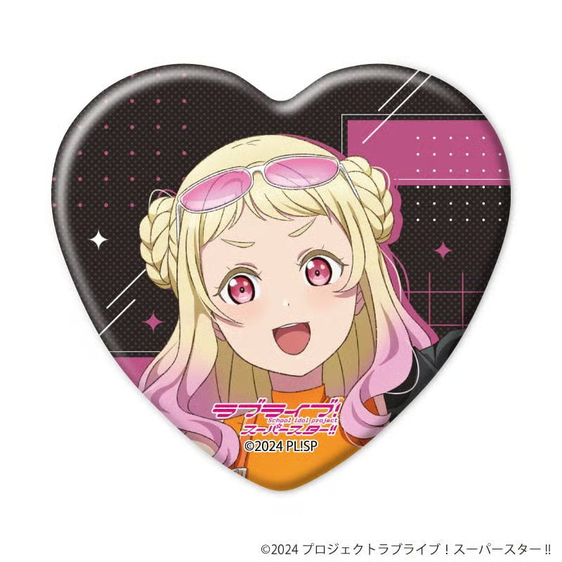 Liella! Rock Style Heart Can Badges