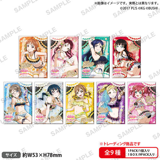 Love Live! School Idol Festival Aqours Summer Night Holographic Rectangle Can Badges