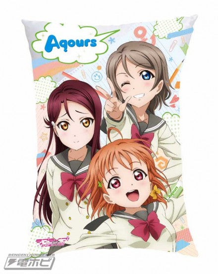 Aqours Crane Prize 2nd Years Winter Uniform Pink Printed Pillow
