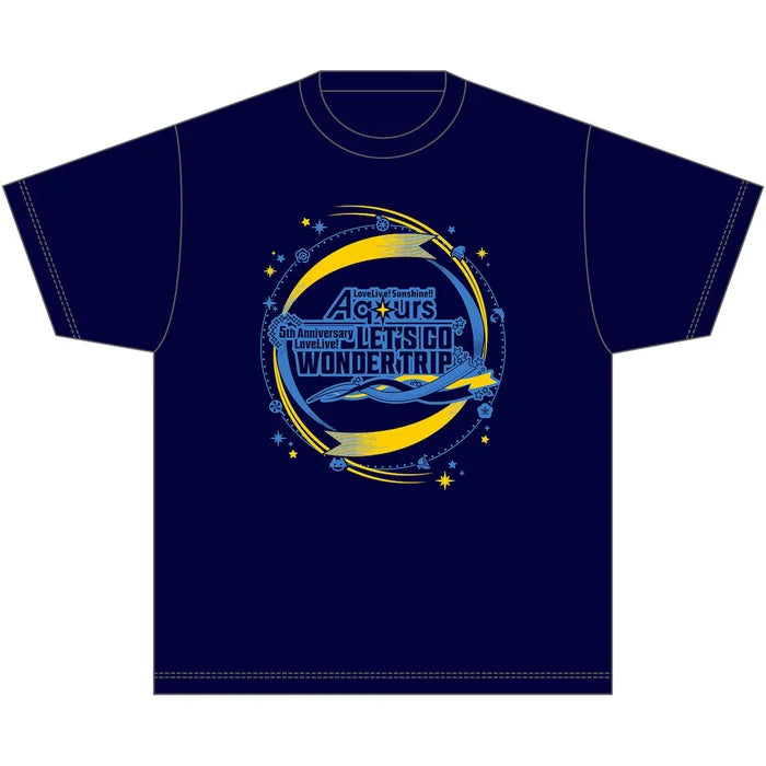 Aqours 5th Anniversary LoveLive! LET'S GO WONDER TRIP T-Shirt