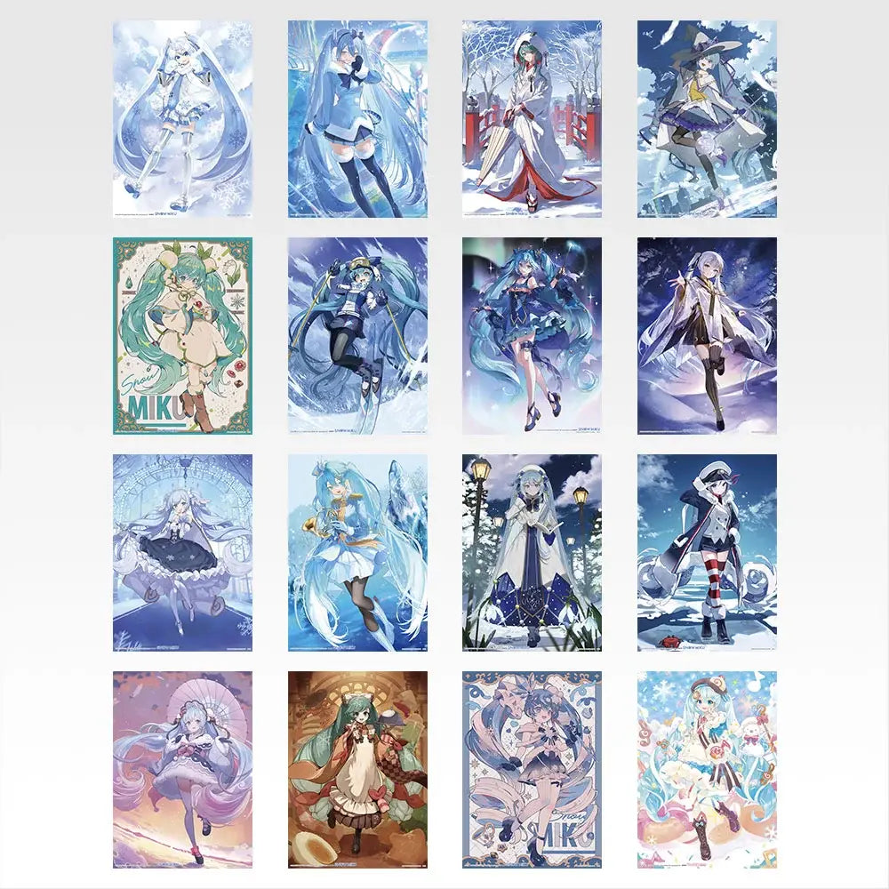 Snow Miku All-Stars A4 Clear Posters