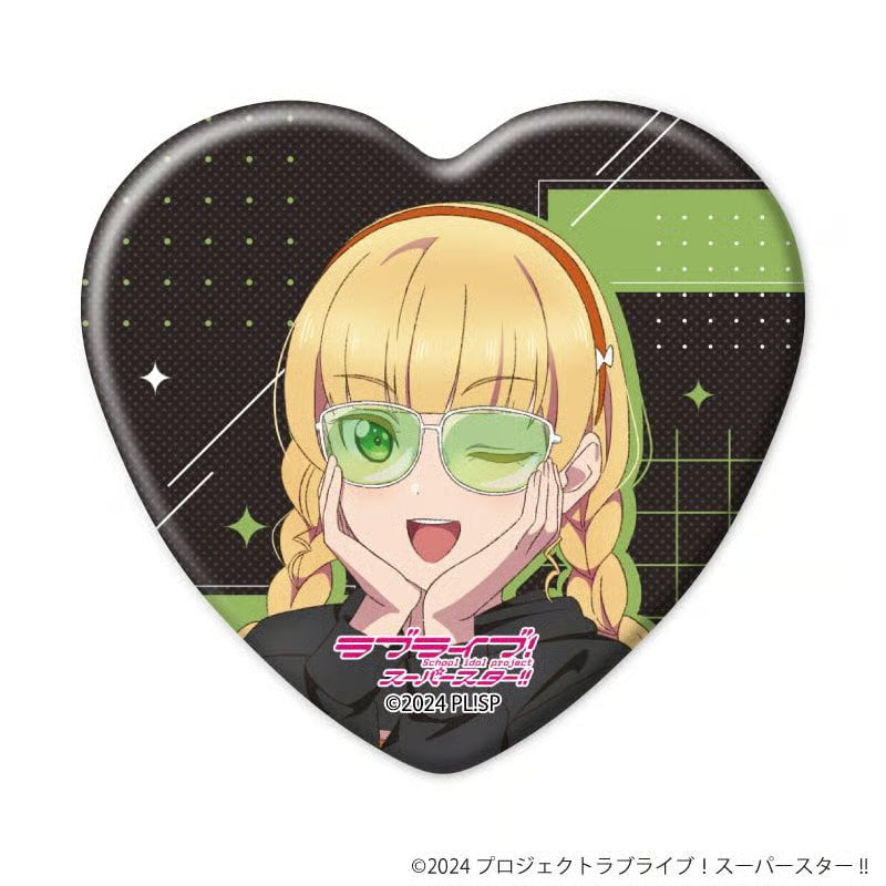 Liella! Rock Style Heart Can Badges