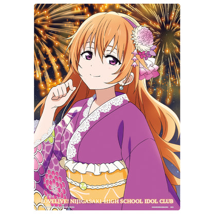 Ichiban Kuji Love Live! Sunshine!! Nijigasaki Yukata A3 Illustration Boards