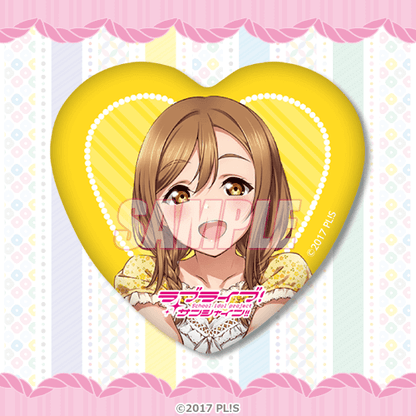 Aqours Yumekawaii Kuji D-Prize Heart Can Badges