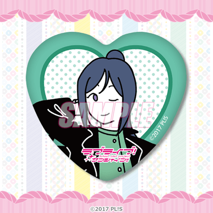 Aqours Yumekawaii Kuji D-Prize Heart Can Badges