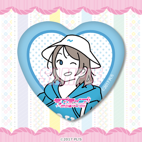 Aqours Yumekawaii Kuji D-Prize Heart Can Badges