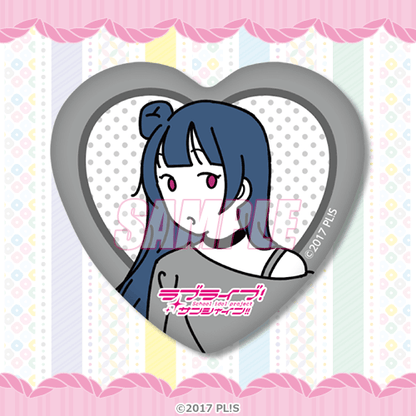 Aqours Yumekawaii Kuji D-Prize Heart Can Badges