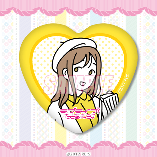 Aqours Yumekawaii Kuji D-Prize Heart Can Badges