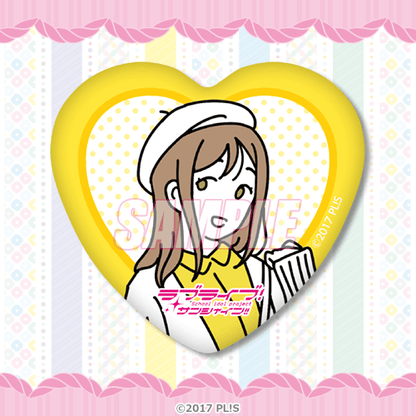 Aqours Yumekawaii Kuji D-Prize Heart Can Badges