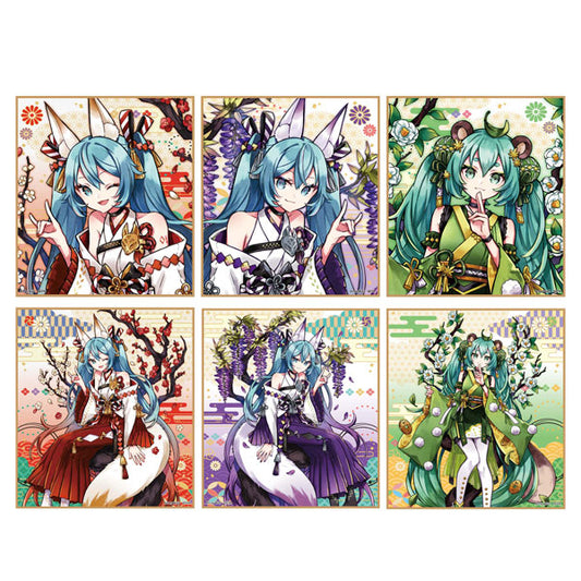 Hatsune Miku Hyakki Yakou Fox Spirit and Bakedanuki Shikishi