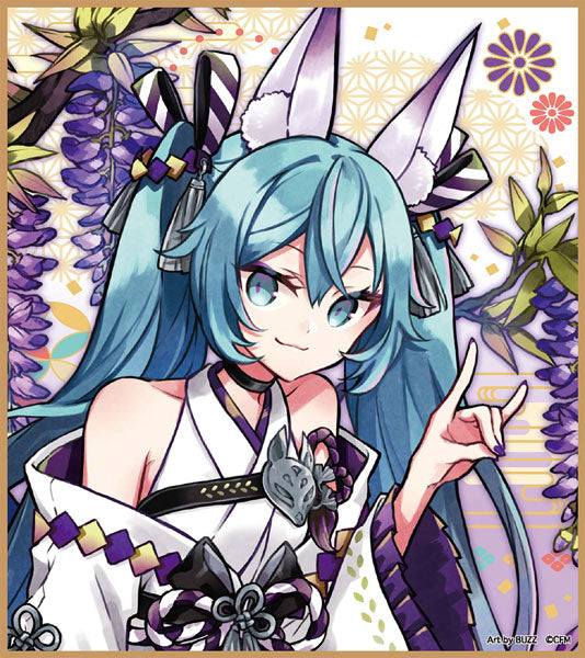 Hatsune Miku Hyakki Yakou Fox Spirit and Bakedanuki Shikishi