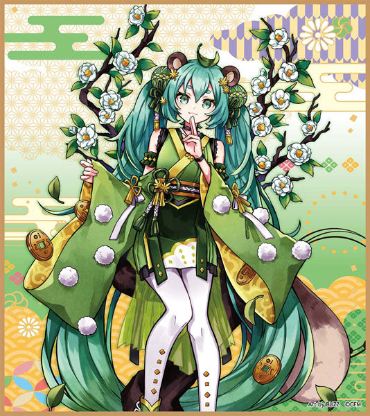 Hatsune Miku Hyakki Yakou Fox Spirit and Bakedanuki Shikishi