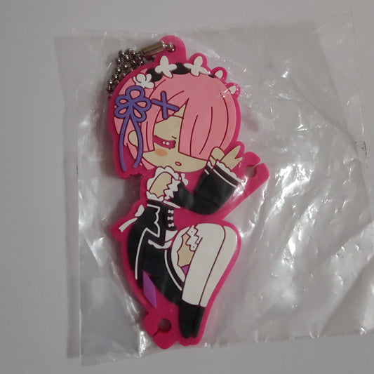 Ichiban Kuji Re:Zero Sleeping Ram Cord Holder Rubber Strap