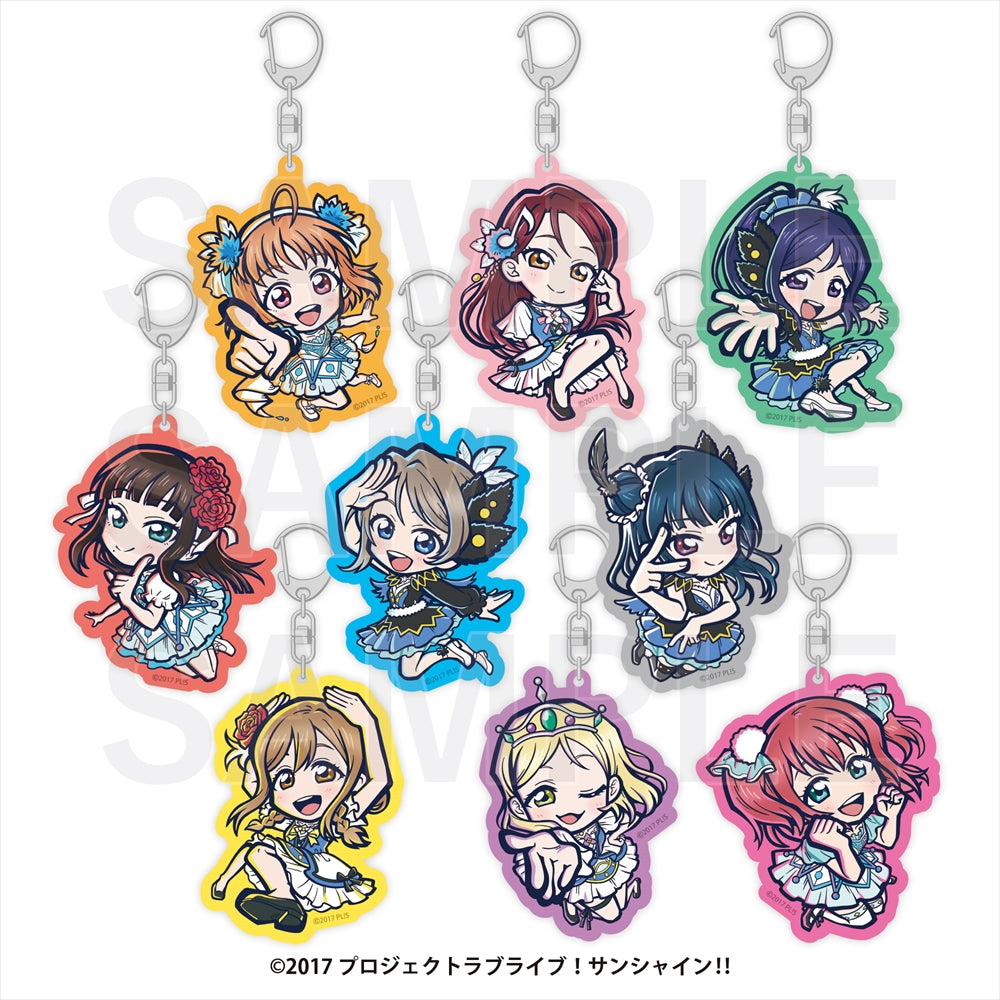Aqours Water Blue New World Cartoon Keychains