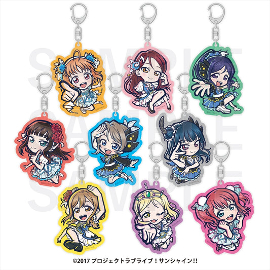 Aqours Water Blue New World Cartoon Keychains