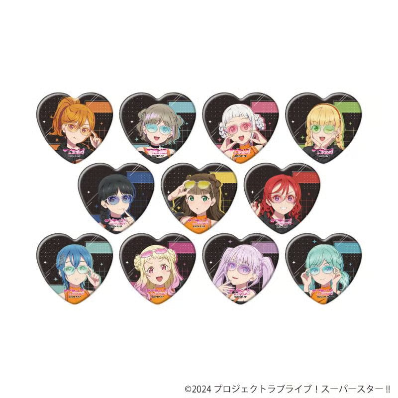 Liella! Rock Style Heart Can Badges