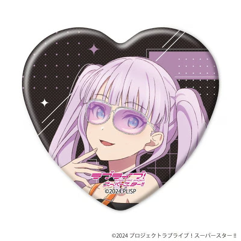 Liella! Rock Style Heart Can Badges