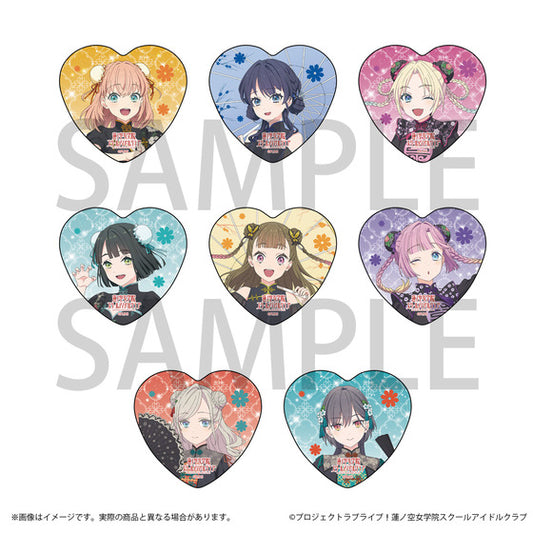 Hasunosora Black Cheongsam Heart Can Badges