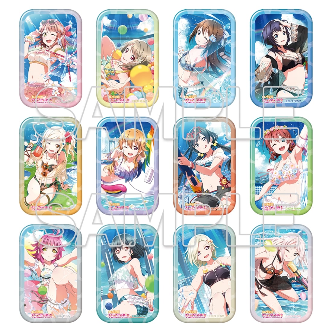 Nijigasaki Love Live Days Swimsuit Rectangle Badges with Clips