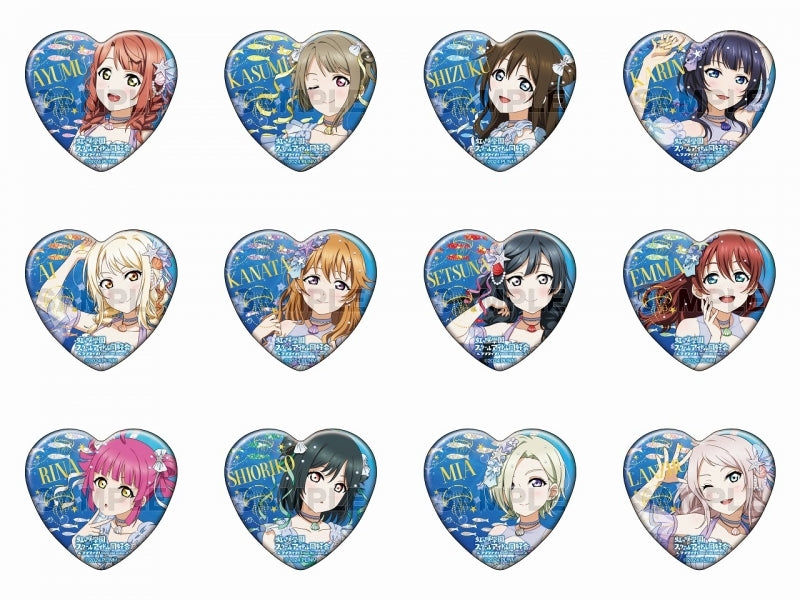 Nijigasaki Jellyfish Heart Buttons