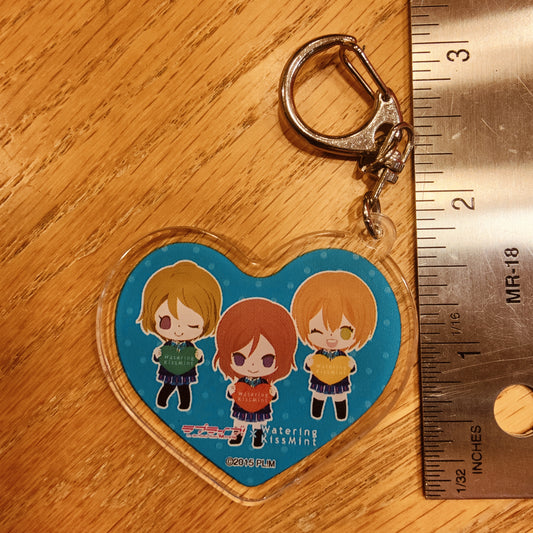 Muse Maki Rin Hanayo 1st Years Heart Watering KissMint Chibi Keychain
