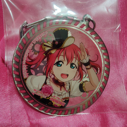 Aqours Steampunk Circle Metal Lobster Clasp Keychains