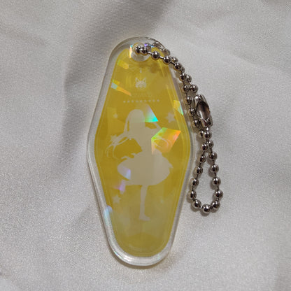Liella! Cute Cube Harajuku Collab WE WILL! Holographic Silhouette Hotel Keychains
