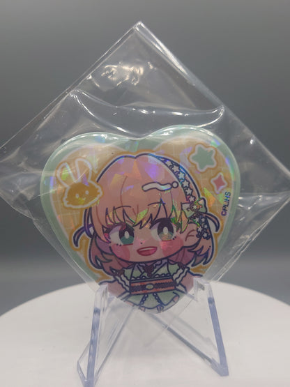 Love Live Hasunosora Heart Can Badges