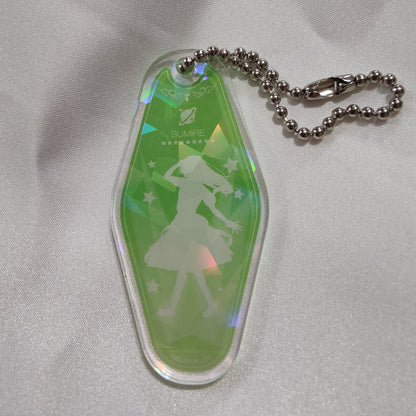 Liella! Cute Cube Harajuku Collab WE WILL! Holographic Silhouette Hotel Keychains