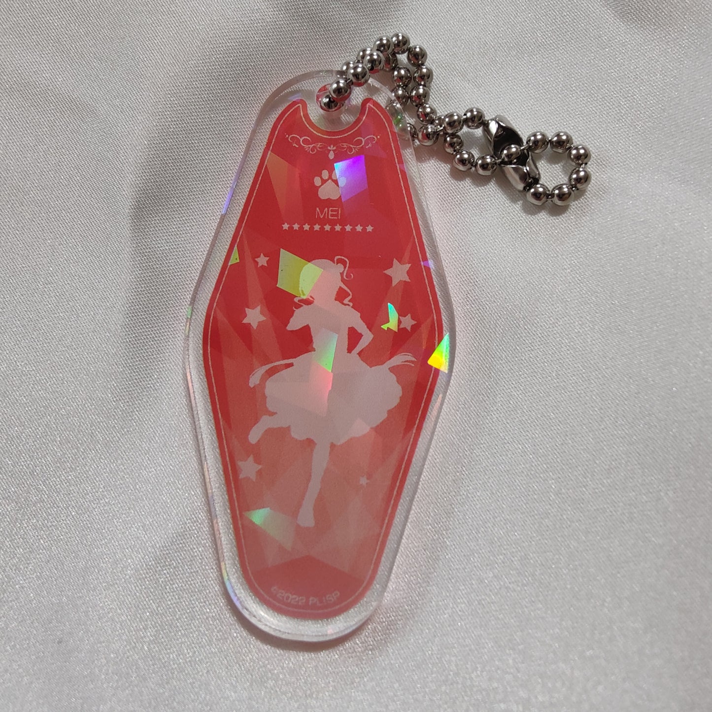 Liella! Cute Cube Harajuku Collab WE WILL! Holographic Silhouette Hotel Keychains