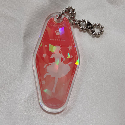 Liella! Cute Cube Harajuku Collab WE WILL! Holographic Silhouette Hotel Keychains