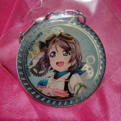 Aqours Steampunk Circle Metal Lobster Clasp Keychains