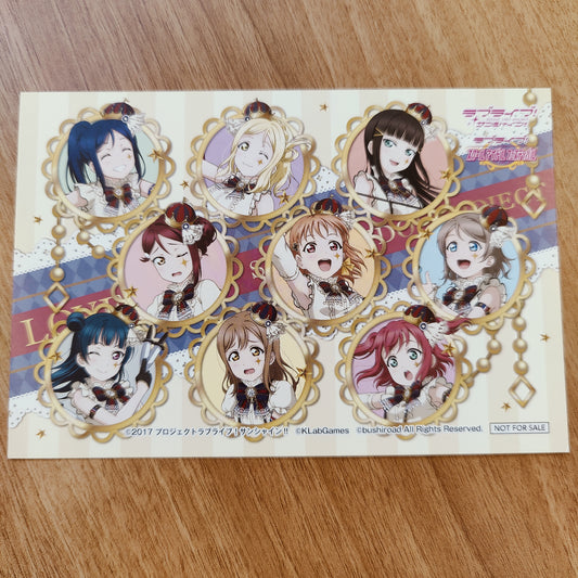 Aqours School Idol Festival Circus Blank Back Postcard